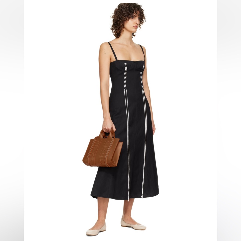 CHLOE BROWN SMALL WOODY TOTE